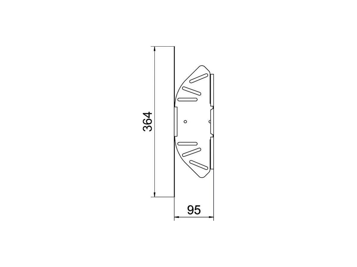 Bogen BET RB W verstellbar 85×100mm Stahl bandverzinkt