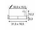 EB-Downlight SLV NEW TRIA, 2×GU10 75W eckig IP20 schwarz