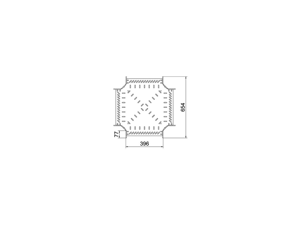 Kreuzstück BET RK 60×400mm Stahl bandverzinkt