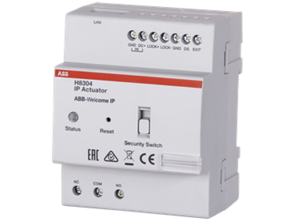 REG-Schaltaktor ABB-Welcome IP Actuator, LAN, DC/PoE, 5TE