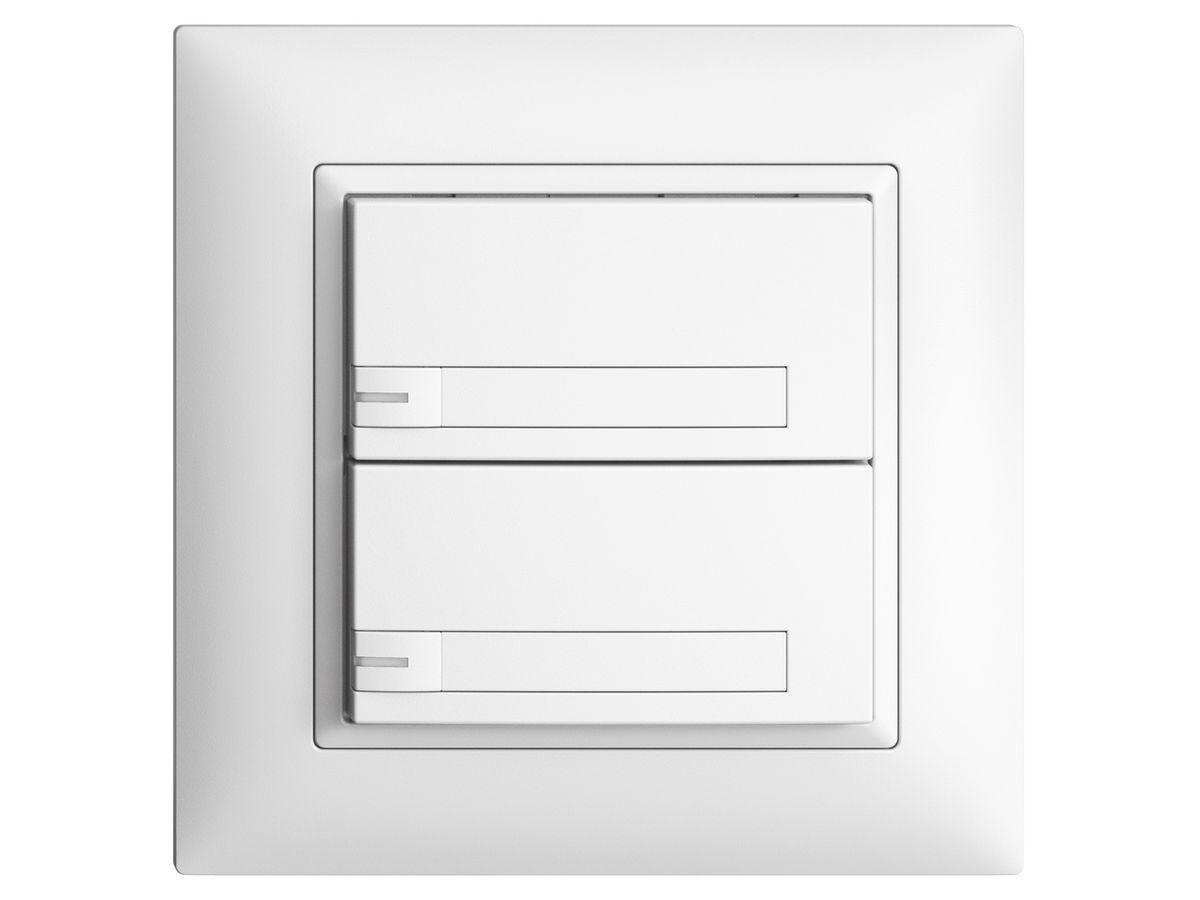 UP-KNX-Taster RGB EDUE FMI, 250mW, m.RGB-LED, m.Papier., 2×Taste, 1×Tastenb., ws