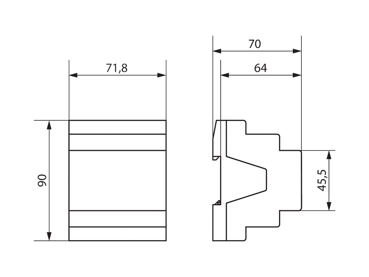 REG-Dimmaktor KNX Theben LUXORliving D4 DALI 4-Kanal