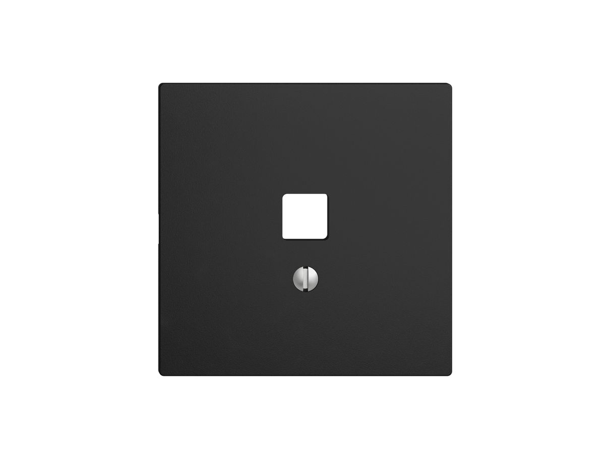 Frontset EDIZIOdue schwarz, 60×60mm für Datenschnittst.USB