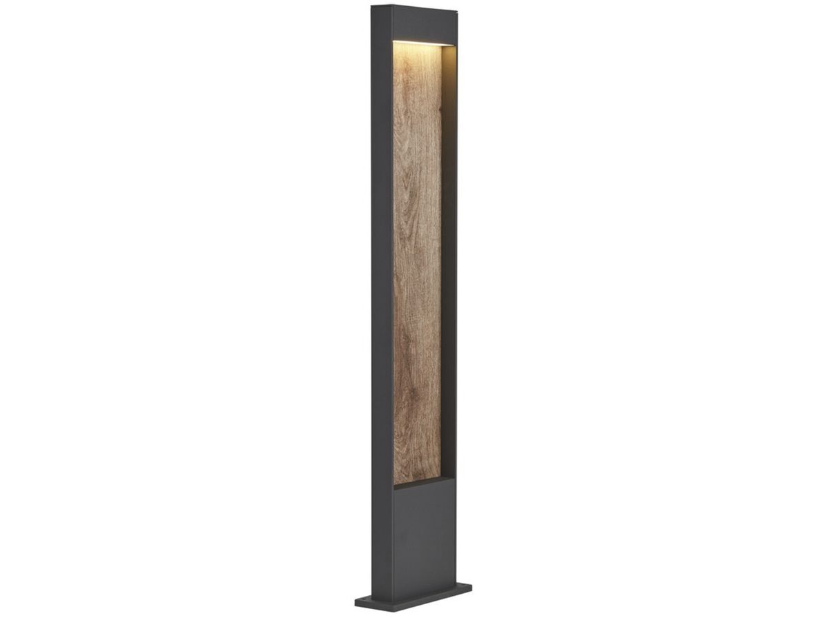 LED-Pollerleuchte SLV FLATT POLE 100 9.7W 3000/4000K 400lm IP65 anthrazit/Holz