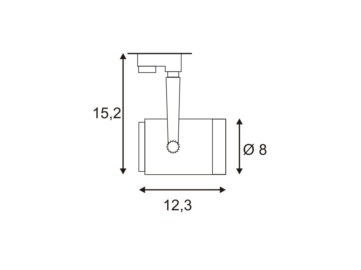 Strahler SLV EURO SPOT, GU10 25W mit 3-Phasen-Adapter IP20 schwarz