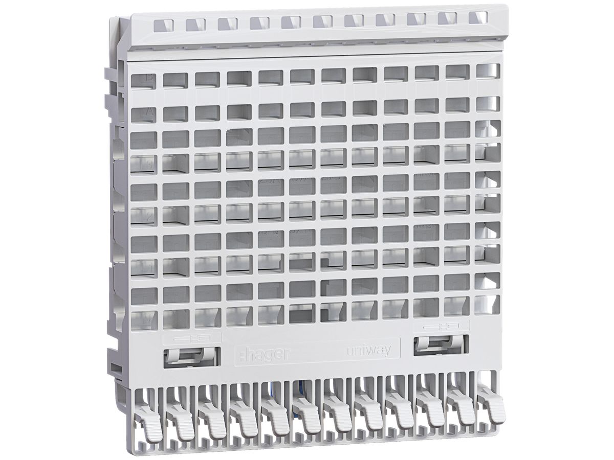 Stecksockel Hager uniway 125A 108mm 12 Steckplätze für Sammelschienen 10×3mm