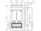 AP-Kleinverteiler Hensel KV9337 295×583×182mm/162