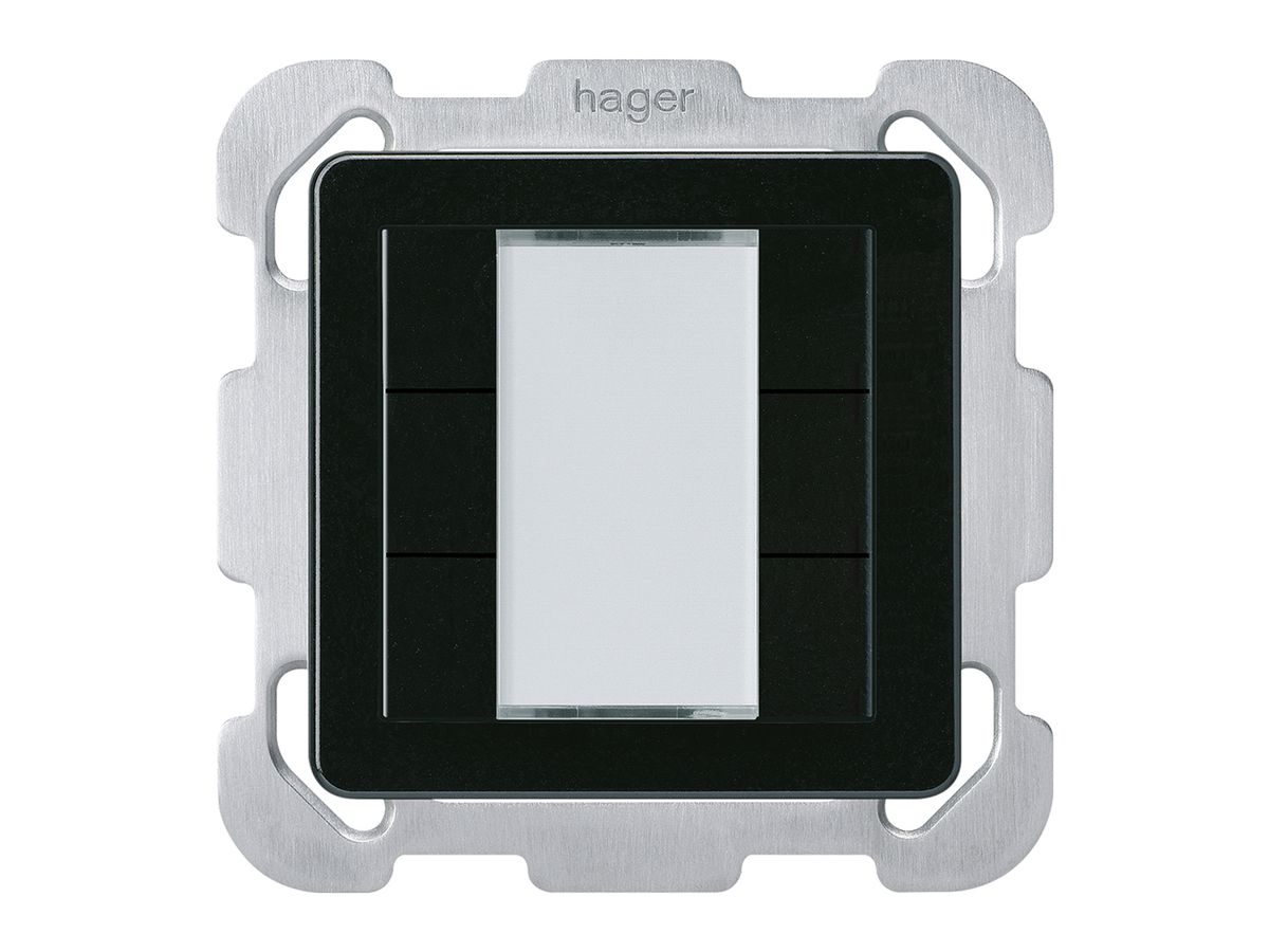 UP-Taster Hager basico B KNX 6-fach schwarz