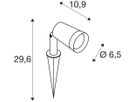 LED-Spiessleuchte SLV SYNA PLANT 6W 540lm 830 IP65 36° Ø65×109mm schwarz
