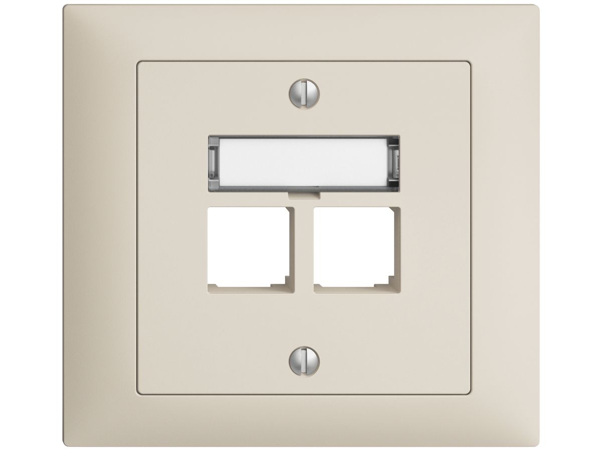 EB-Montageset S-One EDIZIOdue FKE für 2×RJ45 gerade, crema