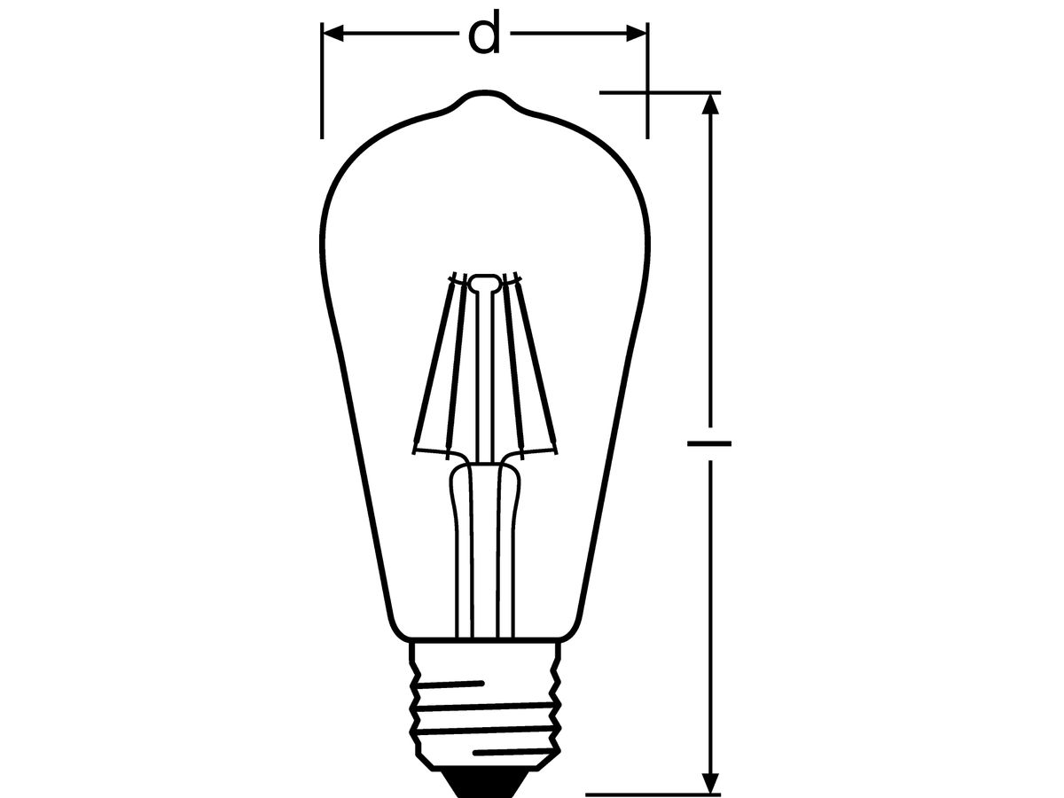 LED-Lampe LEDVANCE SUPERIOR CLASSIC E27 5.8W 806lm 4000K DIM 143mm klar