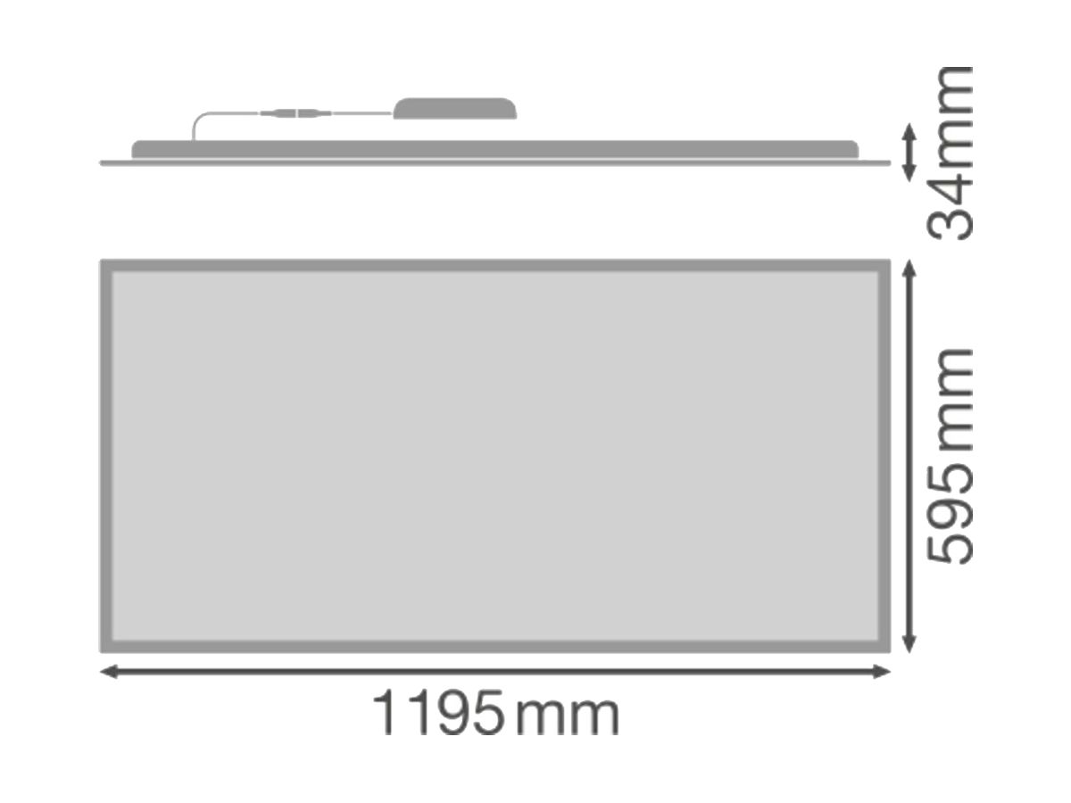 LED-Panelleuchte LEDVANCE COMPACT 1200 53W 5830lm 4000K IP40 weiss