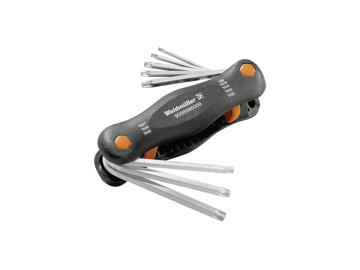 Stiftschlüssel-Satz WM TH-S 9-40 Torx mit Bohrung T9/10/15/20/25/27/30/40