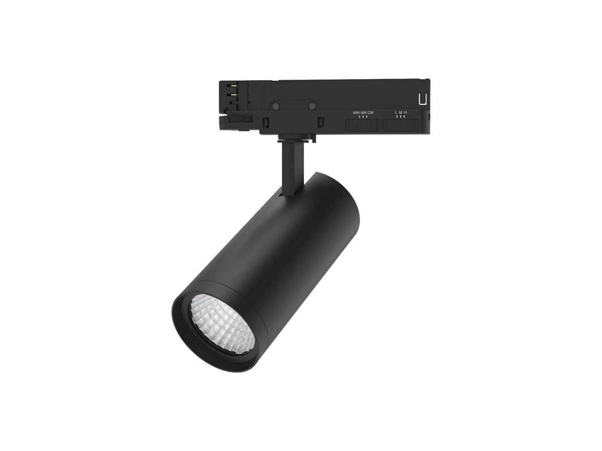 LED-Spot DOTLUX SLIMtrack 30W 2660lm 930/935/940 36° Ad3Ph Ø75 schwarz