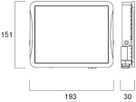 LED-Strahler Sylvania START Flood 58W 7000lm 840 IP65 110° 151×193mm sz