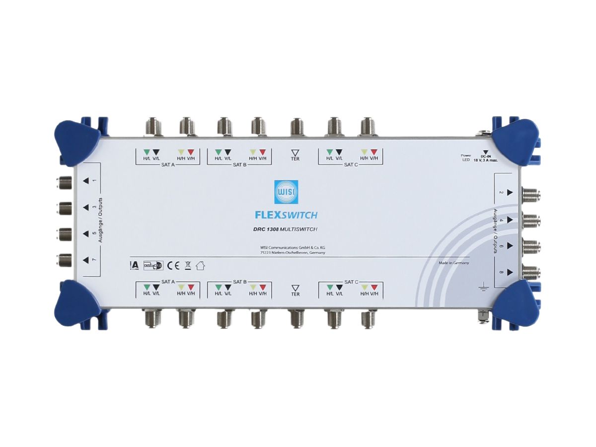 Multischalter WISI FLEXSWITCH 13/8, Kaskade, terrestrisch passiv