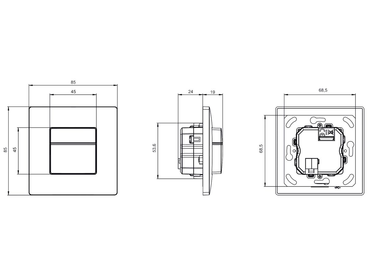 UP-KNX-Bewegungsmelder Theben theMura S180 Theben Design weiss