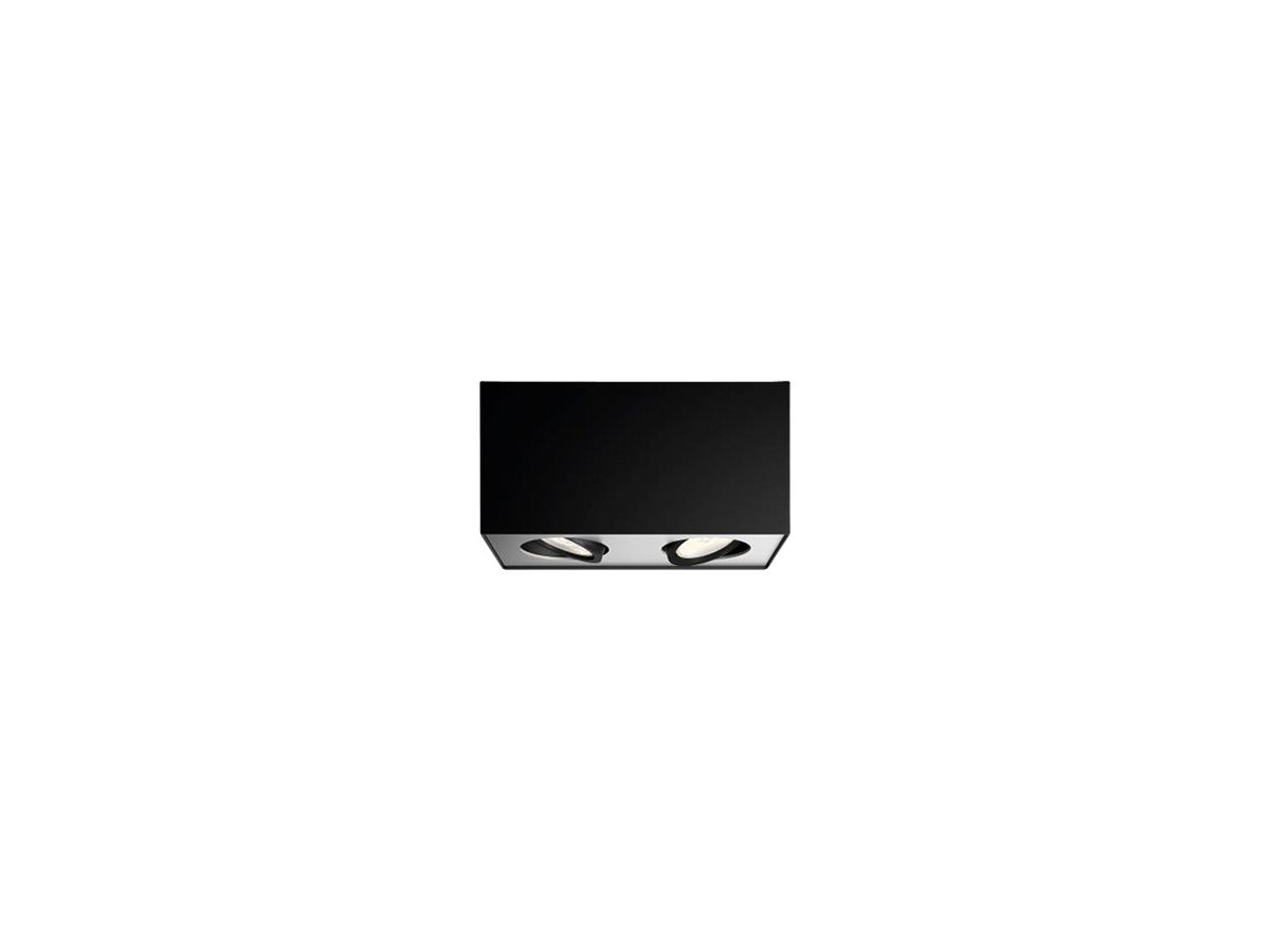 LED-Spot Philips WarmGlow 9W 1000lm 2200…2700K 40° 206×102mm schwarz 2×Spot