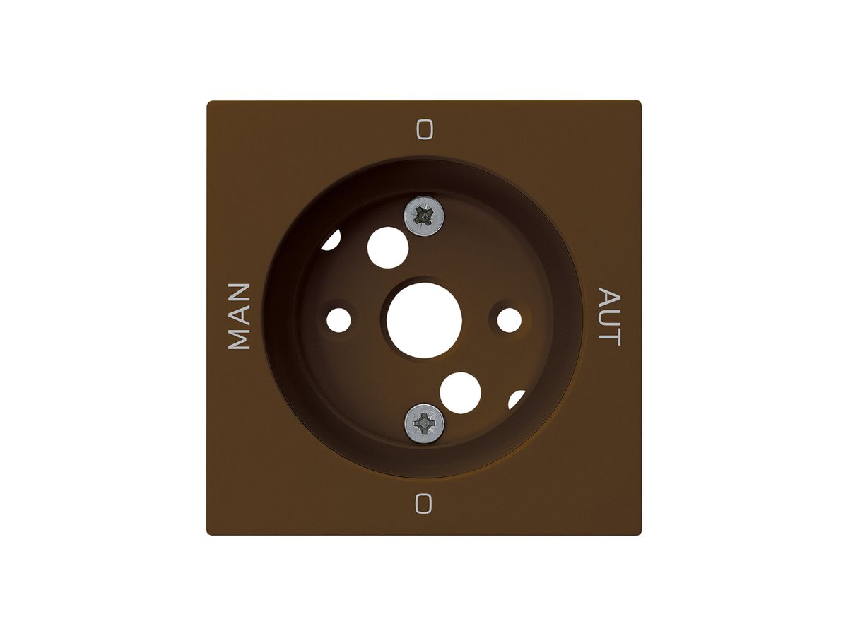 Frontplatte kallysto 0-Man-0-Aut. 60×60mm für Drehschalter S2 braun
