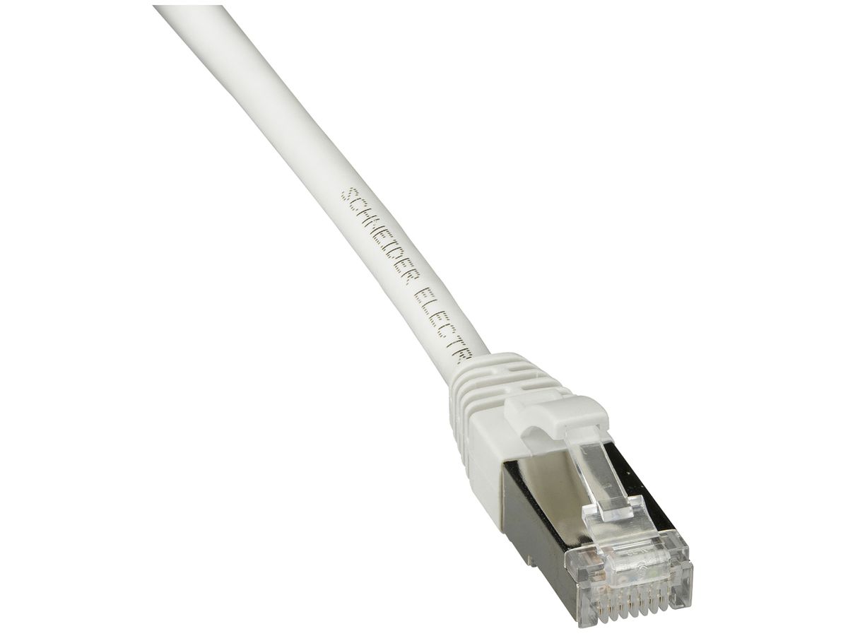 Patchkabel RJ45 Schneider Electric, Kat.6A S/FTP, AWG28, LSZH, weiss, 2m