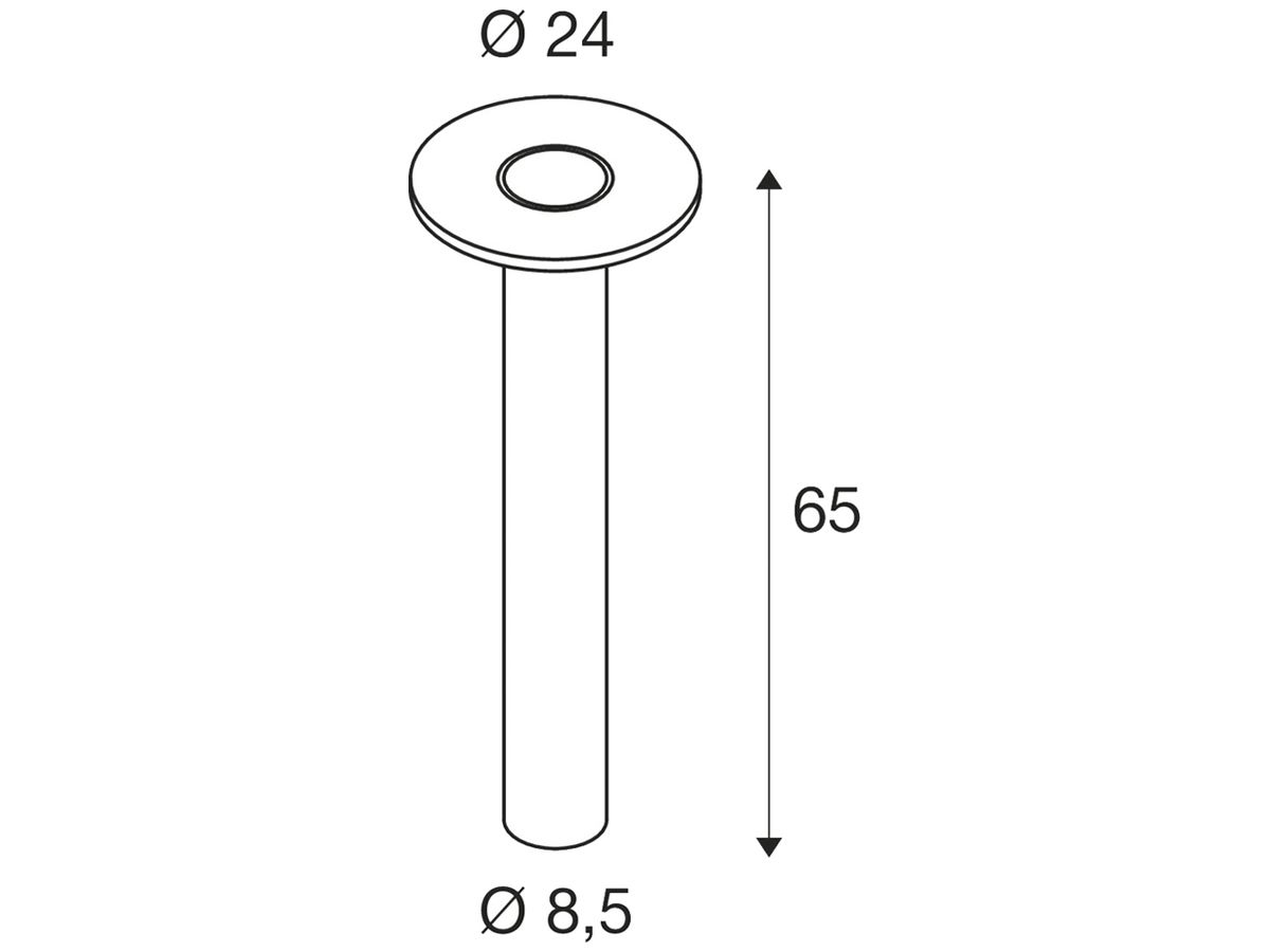 LED-Wegeleuchte SLV I-RING 9.2W 670lm 3000K IP65 Ø240×650 anthrazit