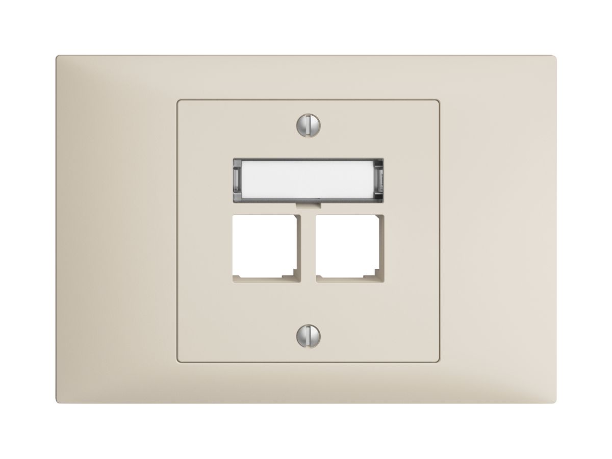 EB-Montageset S-One EDIZIOdue BKE für 2×RJ45 gerade, crema