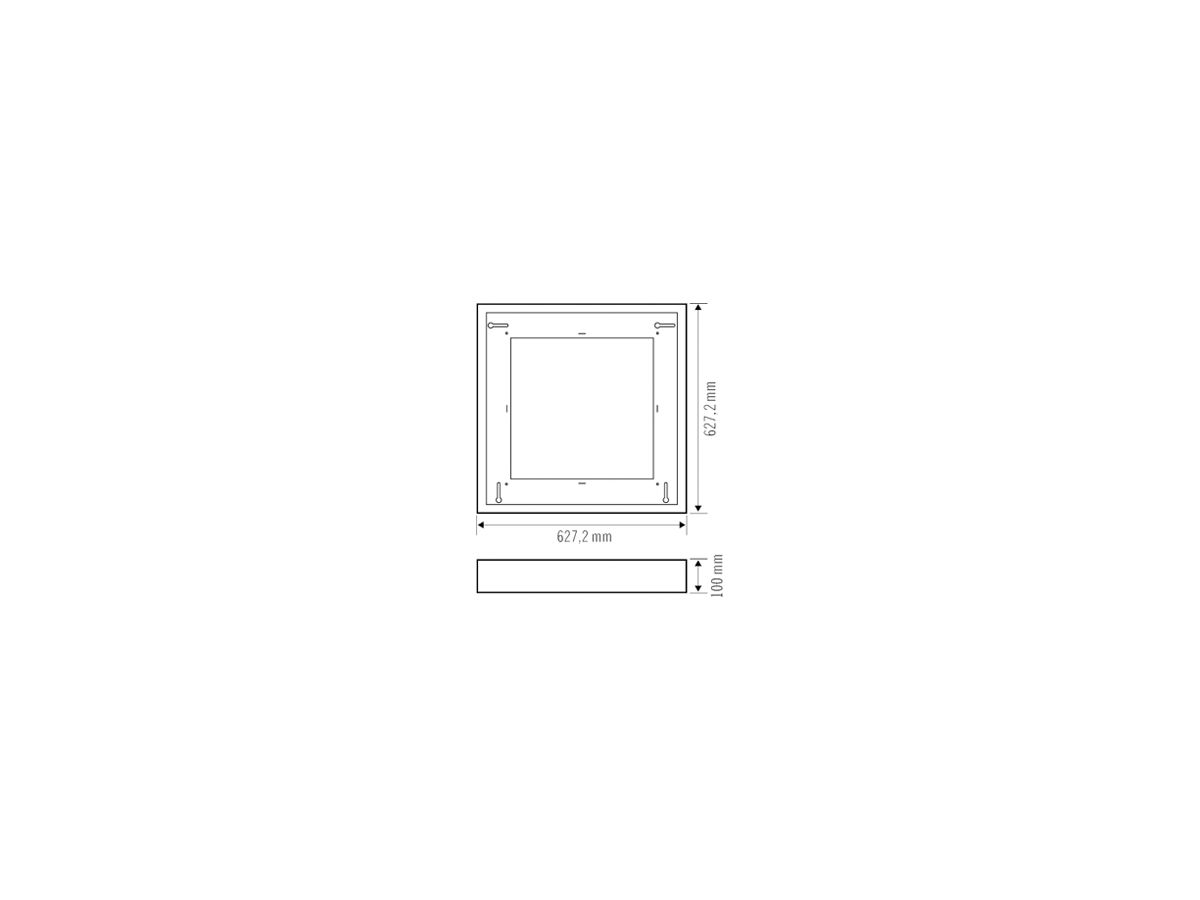 Anbaurahmen ESYLUX PNL 625 UMF II SM, für NOVA und CELINE, weiss