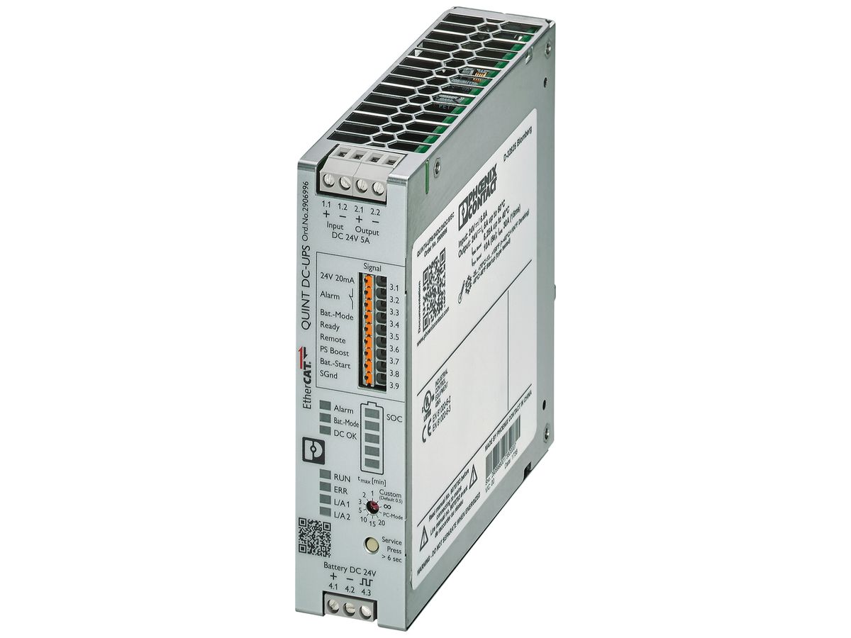 USV-Anlage PX QUINT4-UPS/24DC/24DC/5/EC EtherCAT IN 24VDC OUT 24VDC/5 A