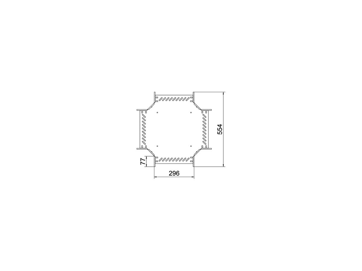 Kreuzstück BET RK 85×300mm Stahl bandverzinkt