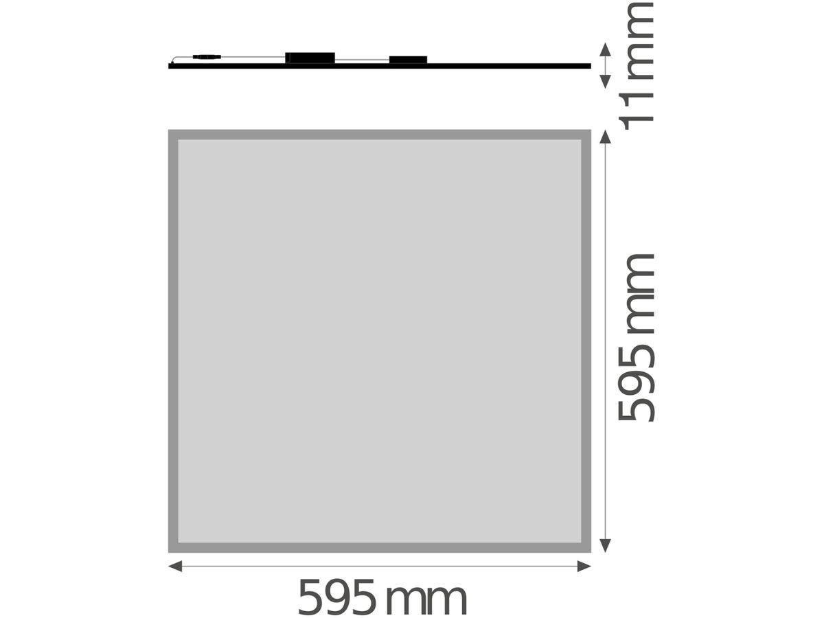 LED-Panelleuchte LEDVANCE BIOLUX HCL 40W 4400lm 2700…6500K 595×595mm