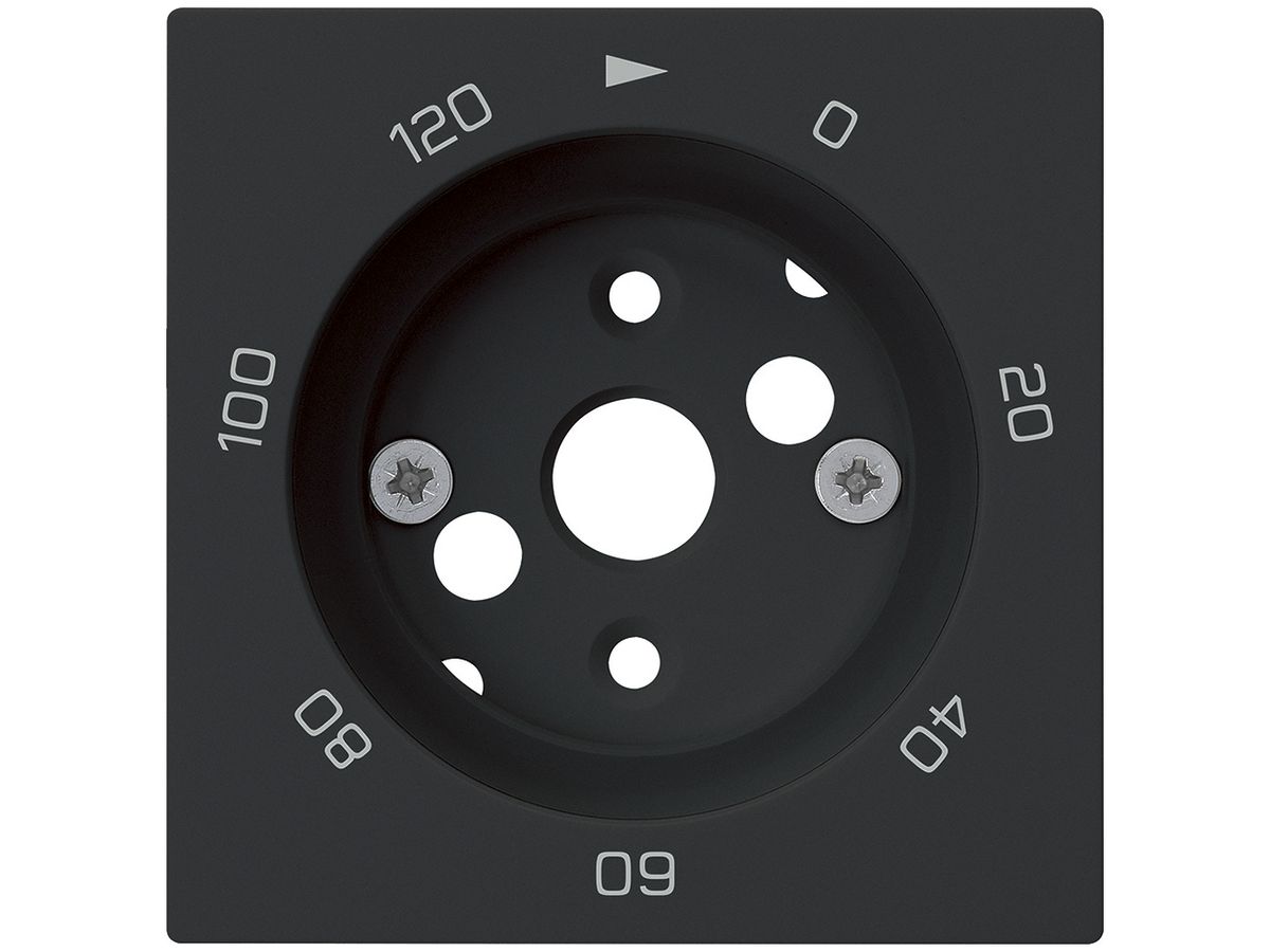 Frontplatte kallysto 0…120min für Kurzzeitschalter schwarz