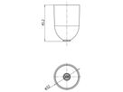 Deckenrosette Sylvania OneTrack Polycarbonat Ø32×45mm weiss Seil Ø1.5mm