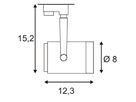 Strahler SLV EURO SPOT, GU10 25W mit 3-Phasen-Adapter IP20 schwarz