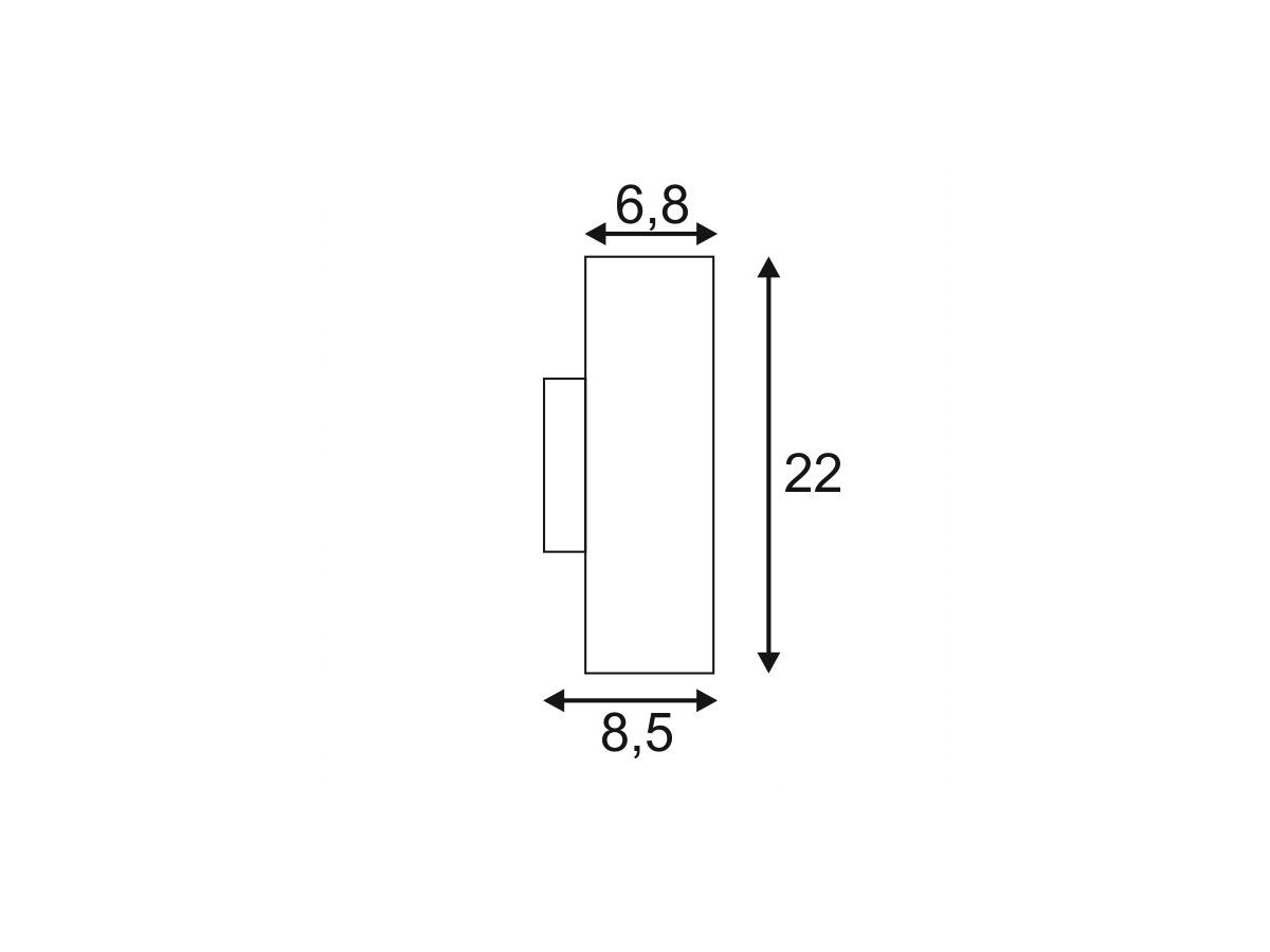 Wandleuchte SLV ENOLA_B UP/DOWN, 2×GU10 50W IP20 Messing