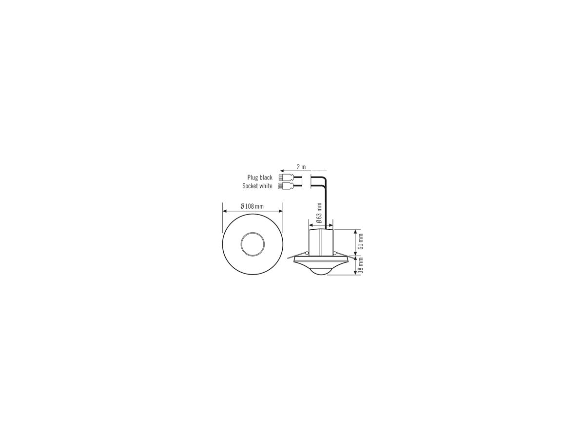 UP-Bewegungsmelder ESYLUX MD-C 360i/8, mit WINSTA Code A, weiss