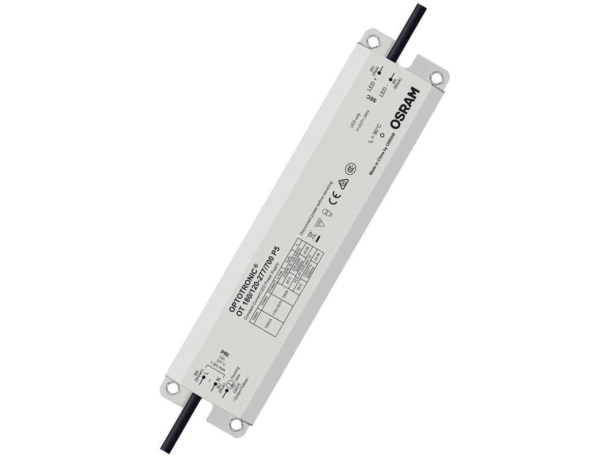 LED-Konverter OT 180/120…277/700 P5 180W 700mA 251×60×39mm IP65