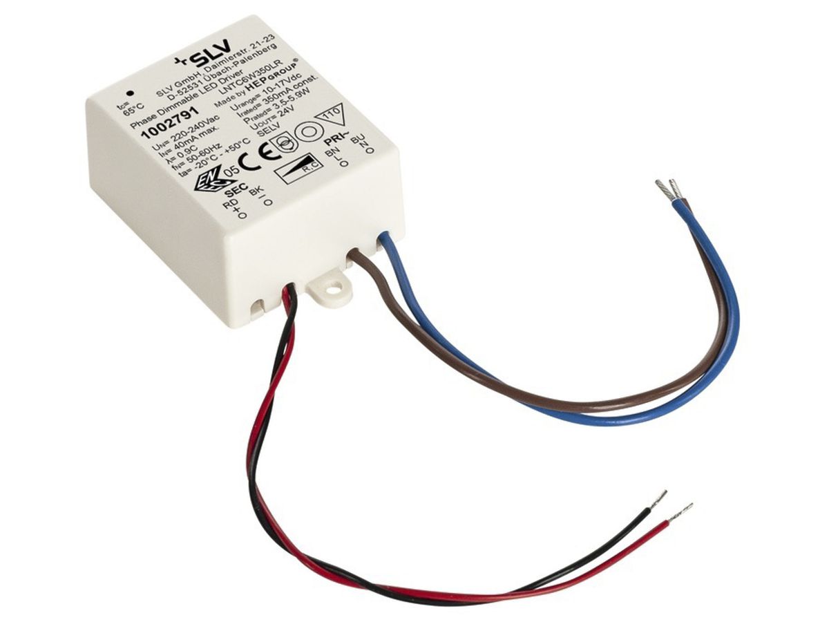 EB-LED-Konverter SLV 6 (3.5…5.9W), 350mA, 10…17VDC, dimmbar C