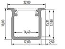 LED EB-Montageschiene CASAMBI PR-1718-G2, 2000×18×22mm, eloxiert, silber