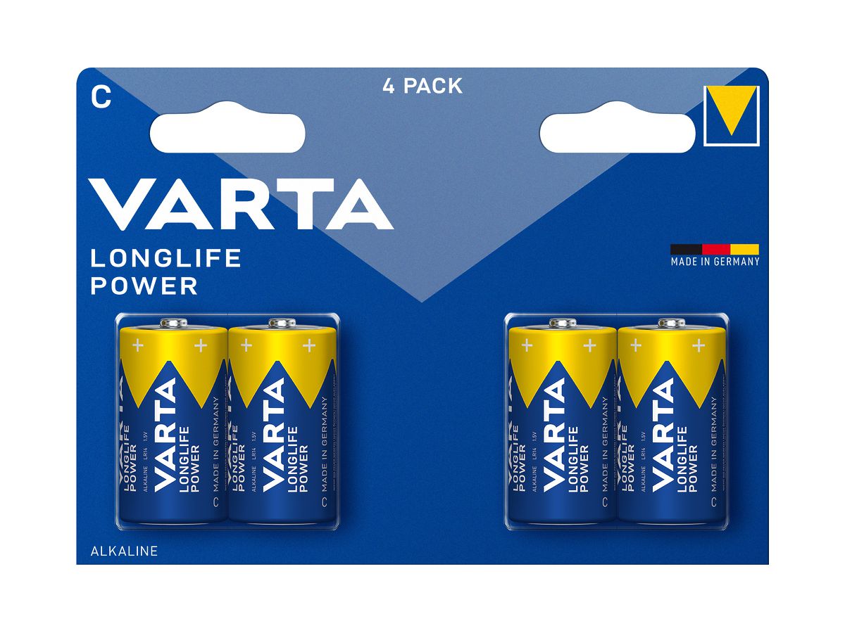 Batterie VARTA Longlife Power C Blister à 4 Stück