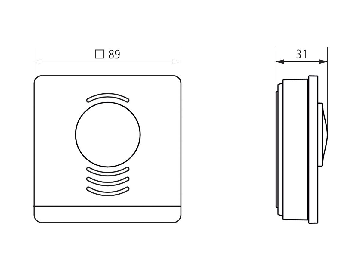 AP-Raumthermostat Theben RAMSES 718 P KNX