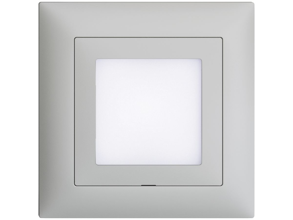 UP-Frontset EDIZIOdue hellgrau 88×88mm für LED-Leuchte