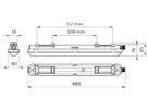LED-Feuchtraumleuchte Philips CoreLine WT120C 15W 1900lm 840 IP65 665×80 grau