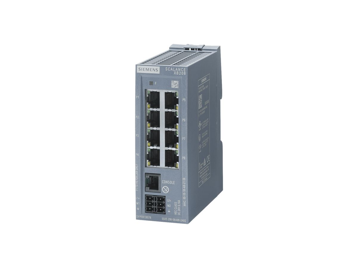 IE-Switch Siemens SCALANCE XB208 8×RJ45 10/100Mbit/s PROFINET managed