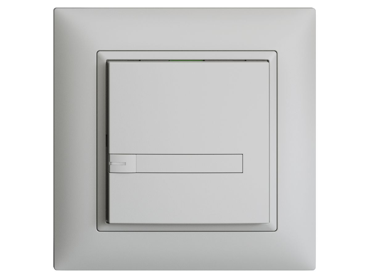 UP-KNX-Taster RGB EDUE FMI, 250mW, m.RGB-LED, m.Papier, 1×Taste, 1×Tastenb., hgu