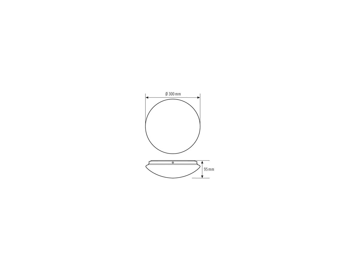 LED-Rundleuchte ESYLUX ELLEN, 12W 4000K 1250lm Ø300×95mm IP20, weiss