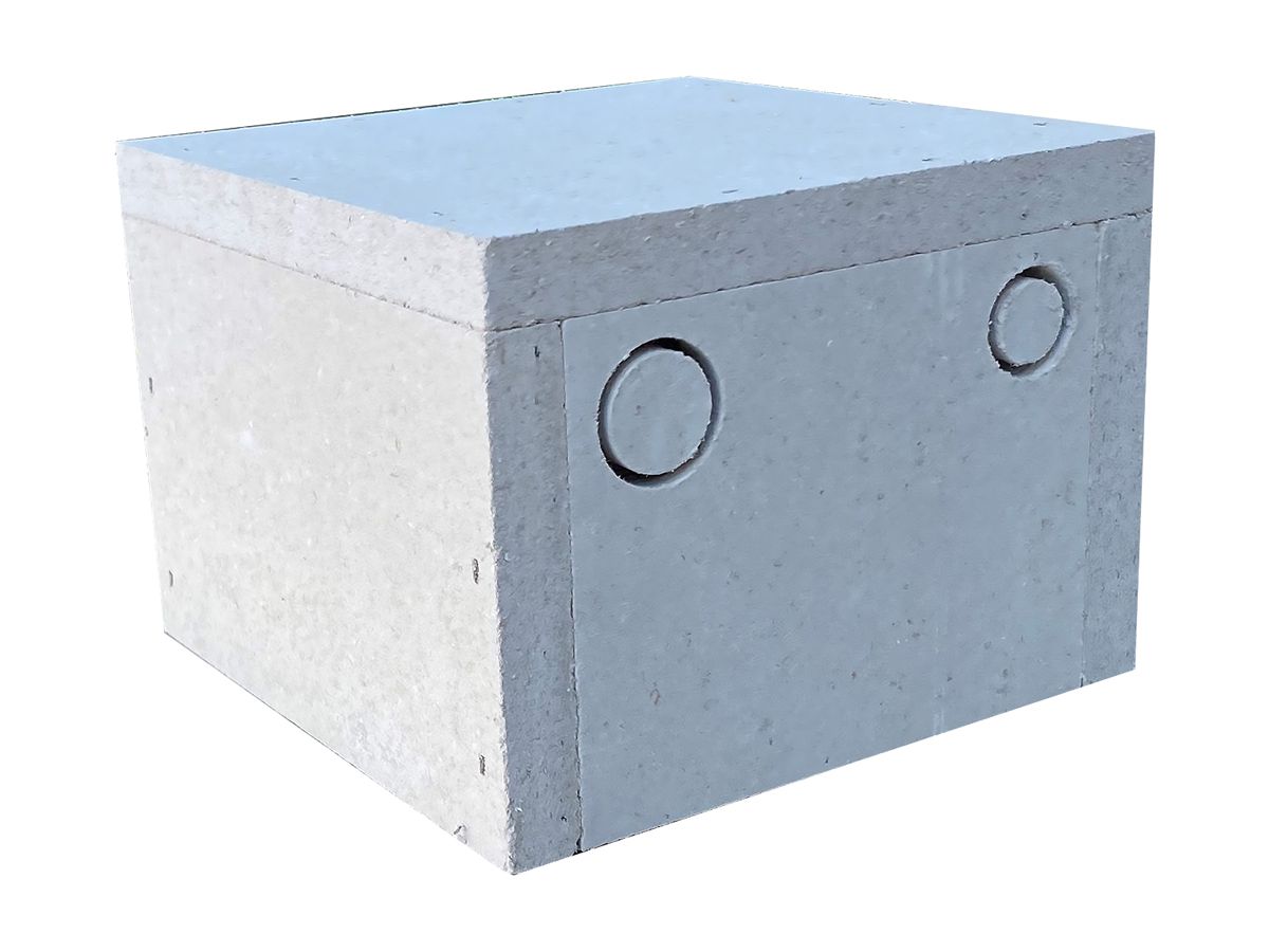 EB-Gehäuse Fire-Stop-Box, Gipsfaserplatte, 150×150×110mm, EI30, grau