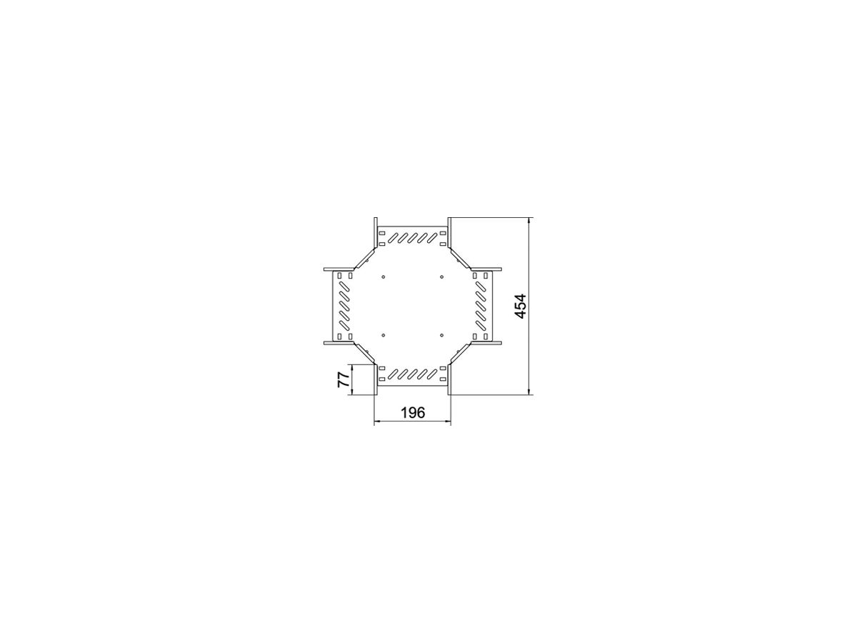 Kreuzstück BET RK 110×200mm Stahl bandverzinkt