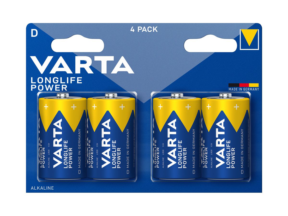 Batterie VARTA Longlife Power D Blister à 4 Stück