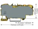 Durchgangsklemme WAGO Contact TOPJOB S 1×6/6×1.5mm² Ex e II dunkelgrau-gelb