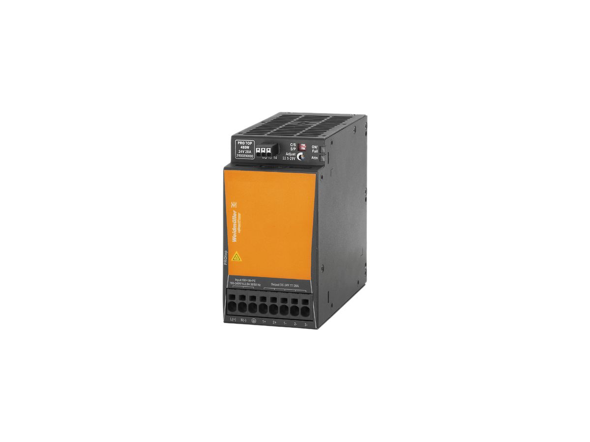 Schaltnetzgerät Weidmüller Connect Power PRO TOP1 480W 24VDC 20A